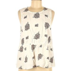 NWT Madewell Sleeveless Blouse, Ivory White, Size Large